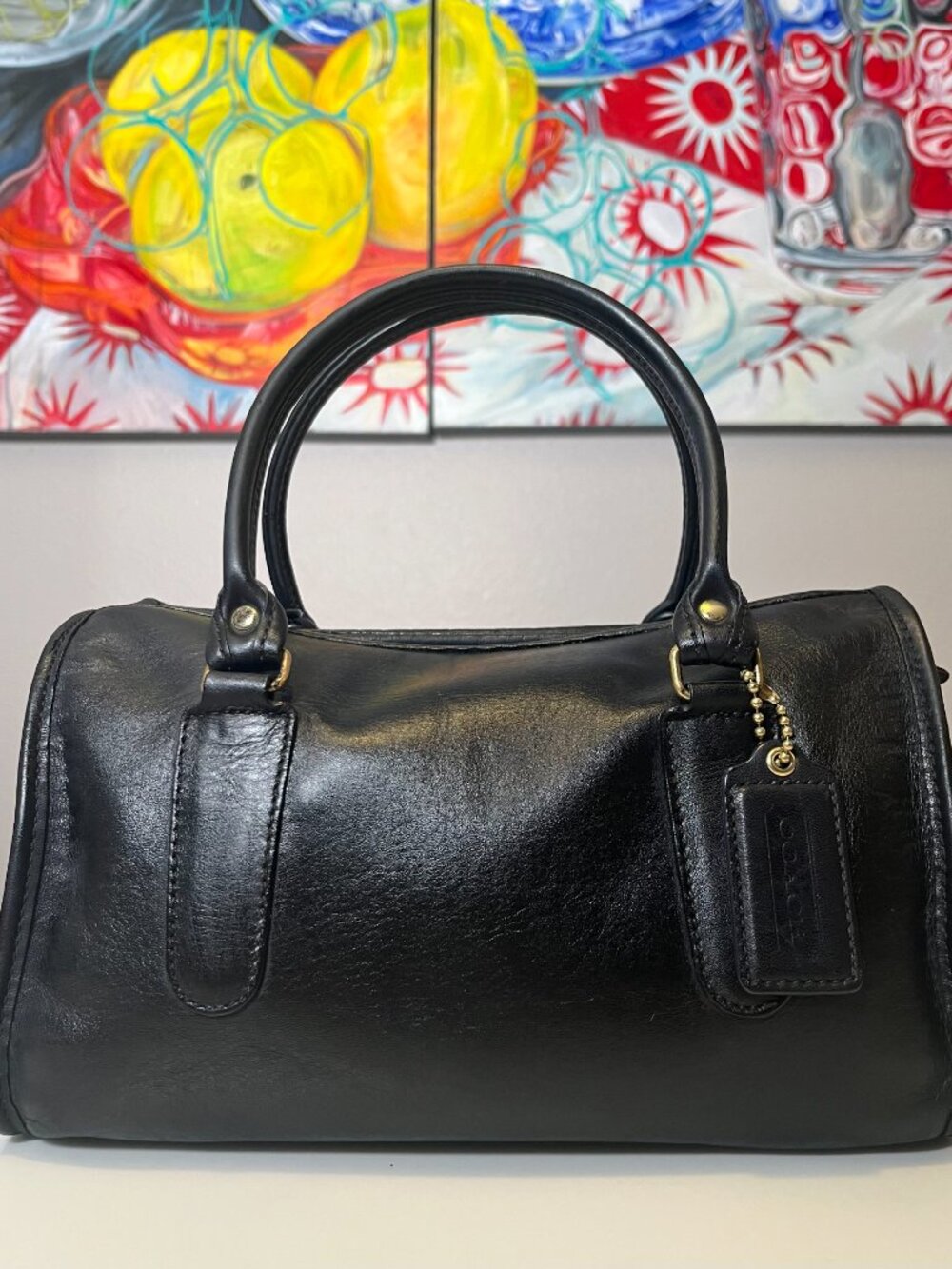 Coach Madison Satchel Limited Edition 17995 Black Leather Bowler Doctor Bag